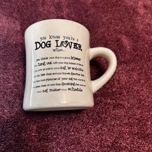 Dog Lover Ceramic Coffee Mug White by M Ware